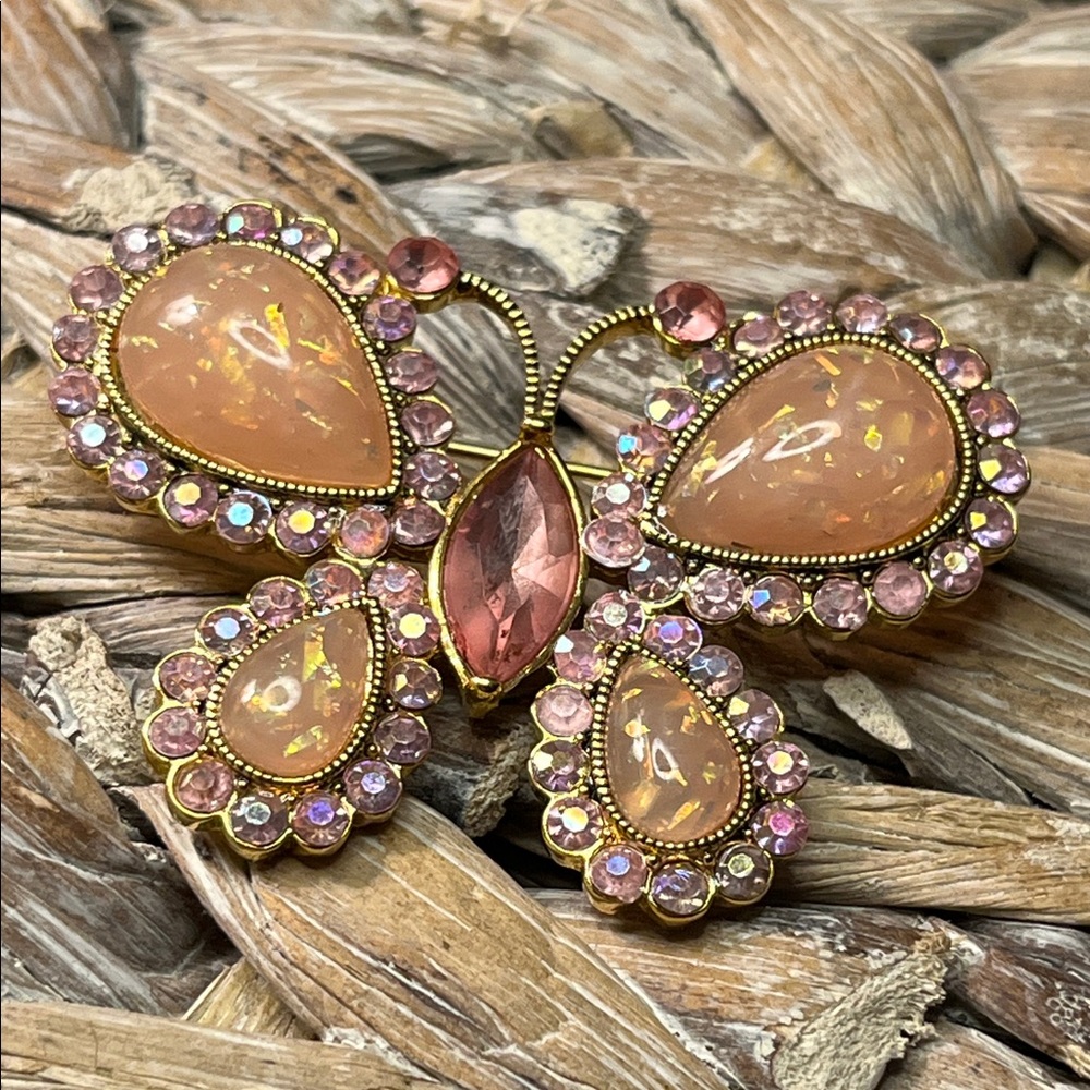 Pink‎ Butterfly Brooch